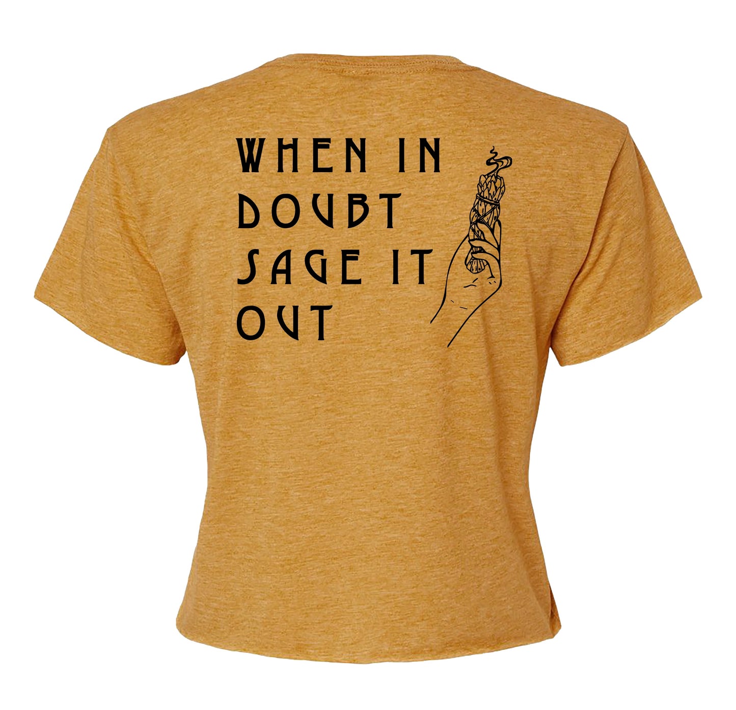 Sage it out crop top shirt